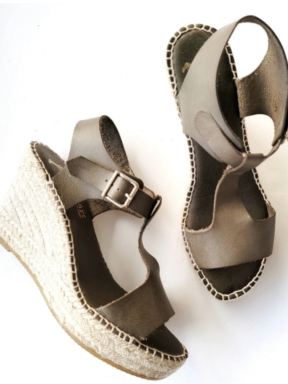 Paseart Wedge Espadrille Sandals in Taupe - Women